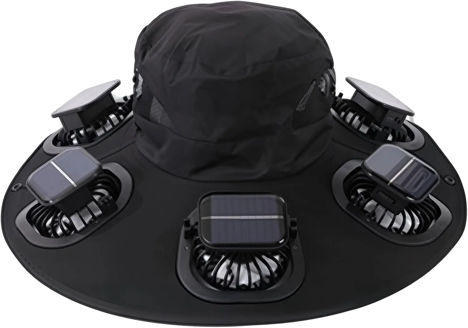 Sombrero con ventilador solar Hot 6 Fans, transpirable, con protección UV, visera ancha, gorra de verano con ventilador para hombres, para senderismo, camping y pesca al aire libre.