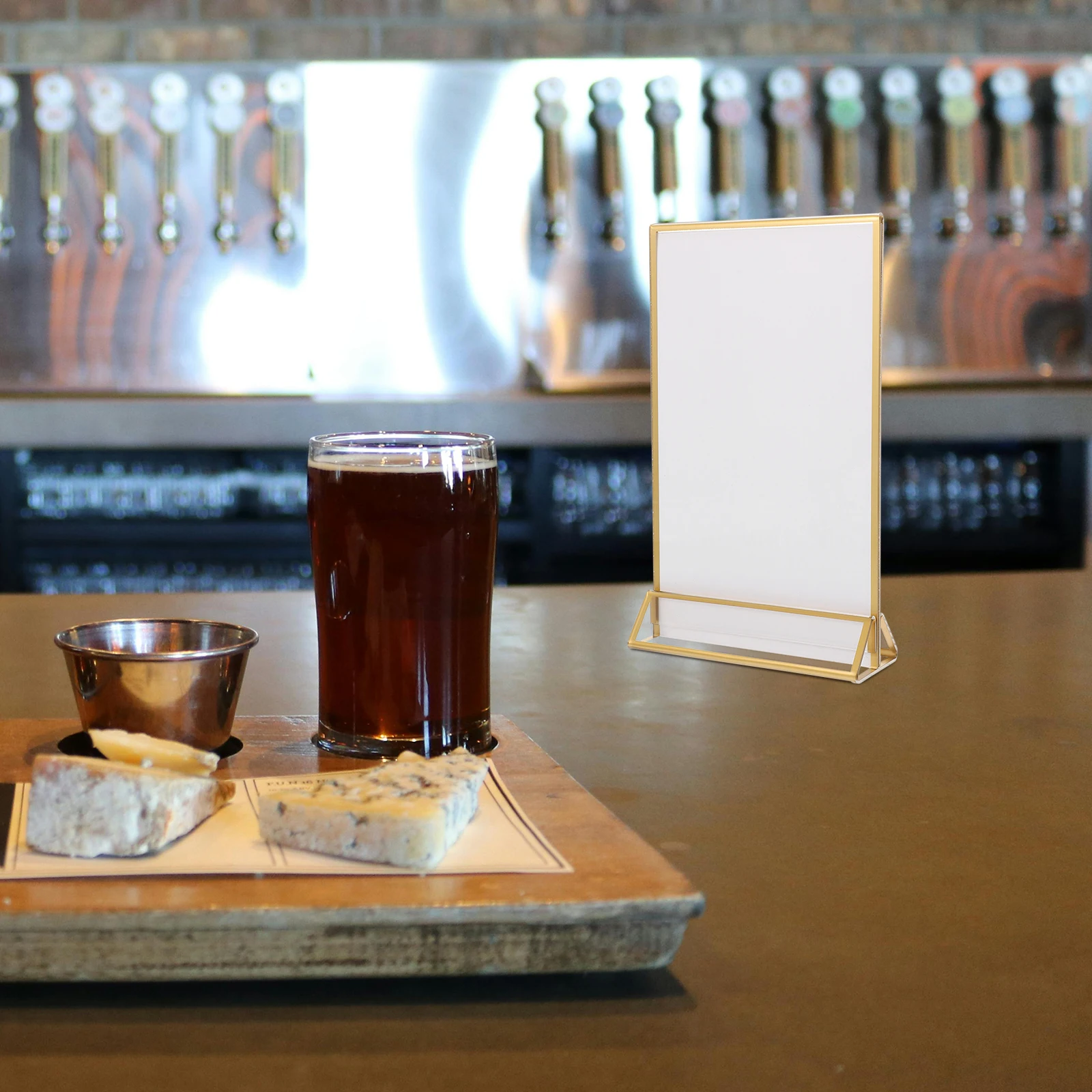 

Acrylic Table Card Display Stand Wedding Number Plates Photo Frame Sign Holder Clear Horizontal Brochure Riser Mini