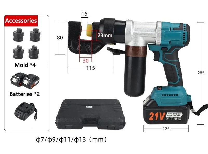Brushless Electric Puncher MZS-135 Portable Hydraulic Punching Machine Angle Iron Holes Opener/Steel Plate Hole Opening Machine