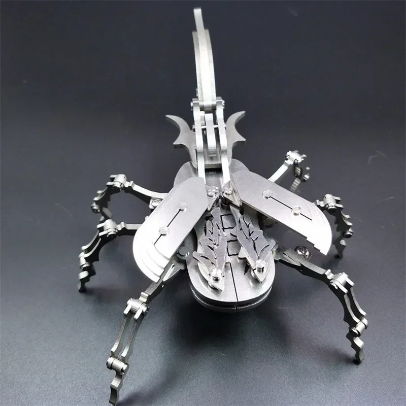 Puzzle 3D Beetle zestaw modeli owady mechaniczne modele montażu metalu układanka Diy montaż zabawek prezenty dekoracja wnętrz