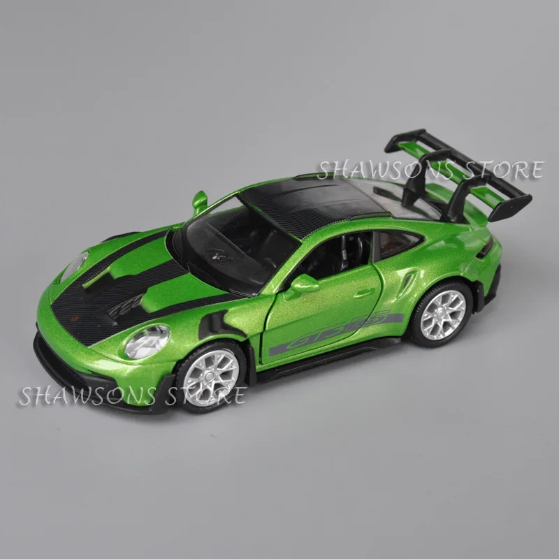 1:36 Model odlewany Metal Porsche GT3 RS Weissach samochody zabawkowe miniaturowa replika