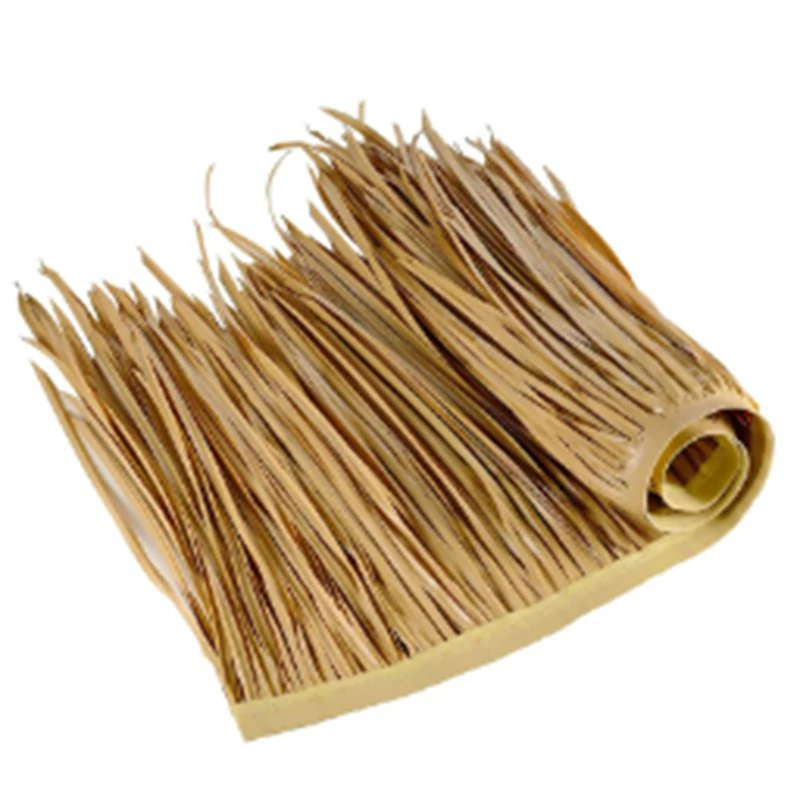 DIY Straw Roof Rug Decor Grass Mat Palm Thatch Roll Deck Decor Decorative Straw Roof Panels Plastic Vegetation