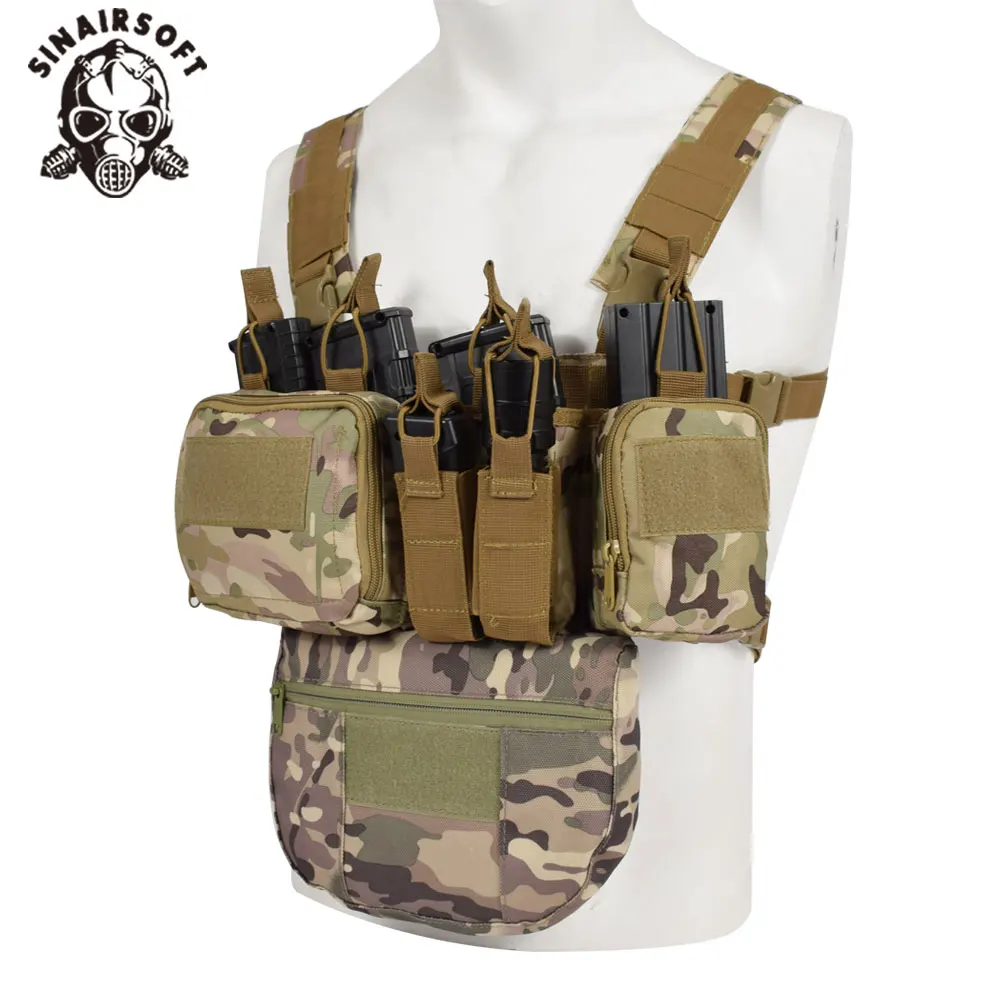 CS Match Wargame TCM Chest Rig Airsoft Tactical Vest Gear Pack Magazine Pouch Holster Molle System Waist Men Nylon Vest