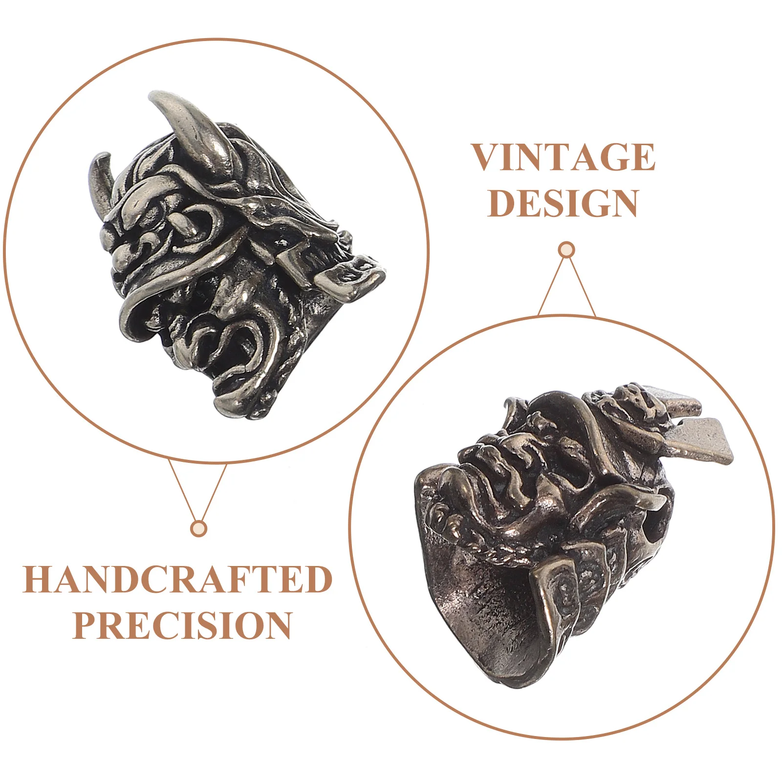 3Pcs Japanese Samurai Charm Durable Pendants for Keychains Necklaces Decorative Crafts Samurai DIY Pendant