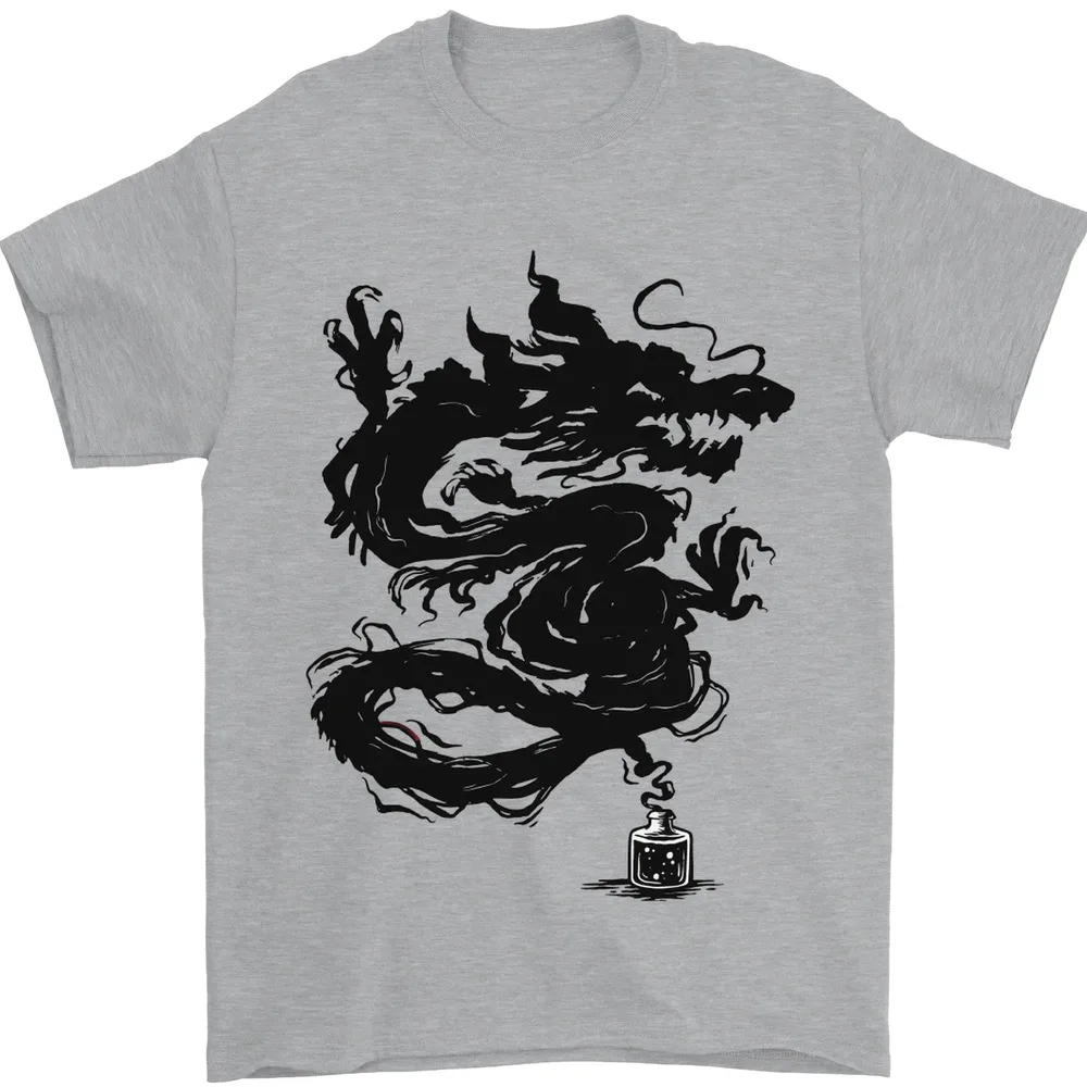 

Men's Tee - Ink Dragon Tattoo T-shirt Unisex T-shirts For Men Women Summer Tees Cotton Luxury Brand Vintage Oversized