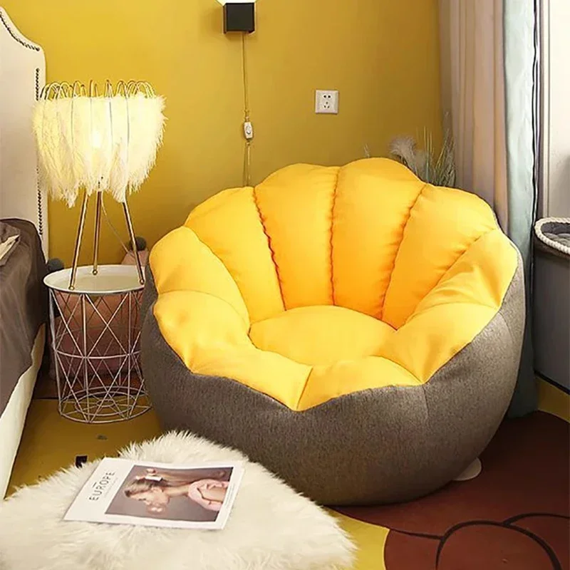 Muebles de balcón, silla esponjosa, sofá sin marco, sofás y sofás modernos para sala de estar, asientos de relleno de bolsa baratos y perezosos nórdicos pequeños