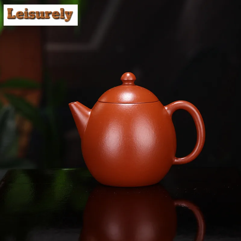 220ml Boutique Yixing Purple Clay Teapot Handmade Dragon Egg Pot Raw Ore Zhu Mud Kettle Chinese Zisha Tea Set Tea Items Supplies