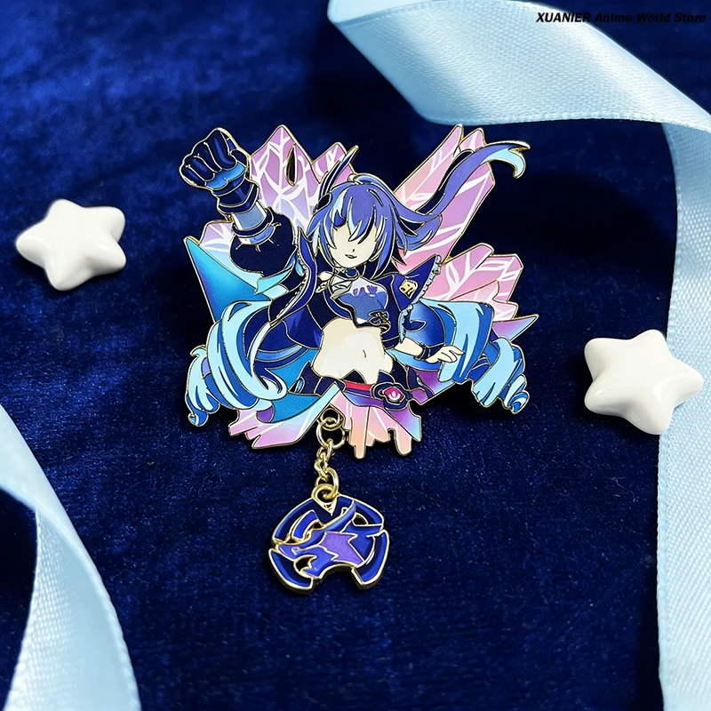 Game Silver Wolf Honkai：Star Rail Metal Game Badge Brooch Pin Collection Pendant Bedge Itabag Clothes Ornament Souvenir view 2