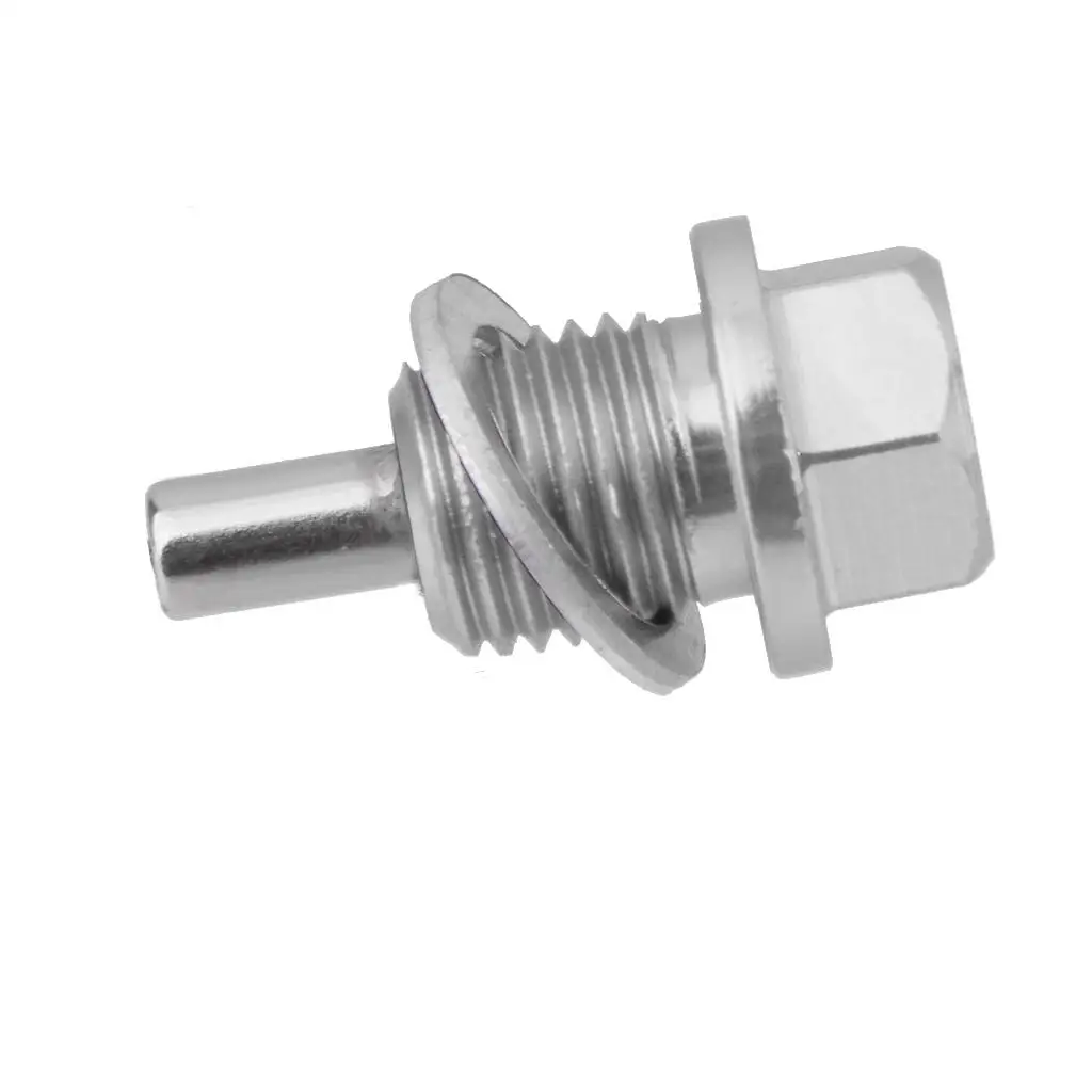 M14X1.5 Geanodiseerde magnetische motoroliecarter / aftapplug zilver