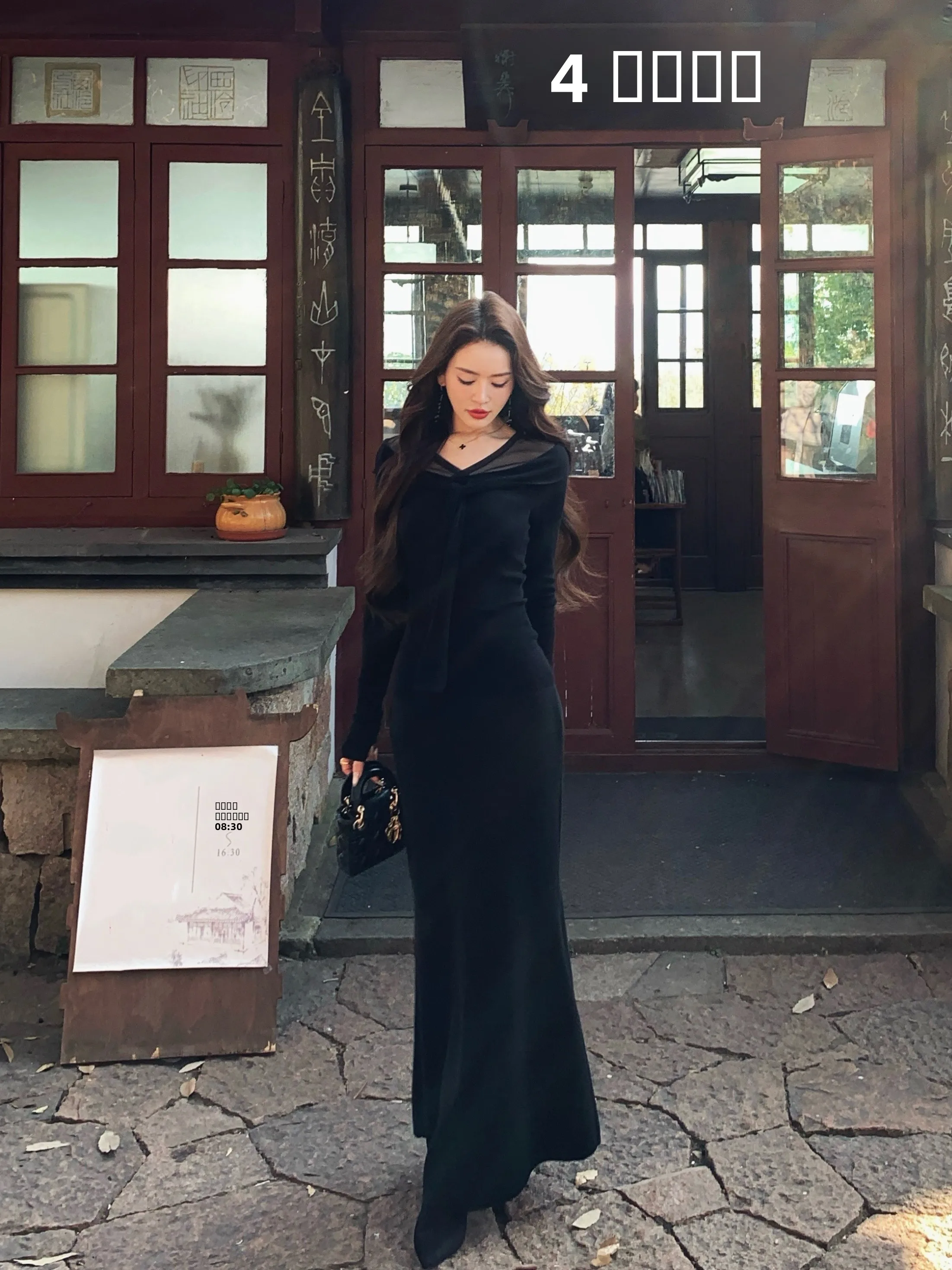 

Вязаный свитер Feng Xing Gentle Mis Month с воротником-стойкой и дизайном на одно плечо, мягкий и нежный женский топ