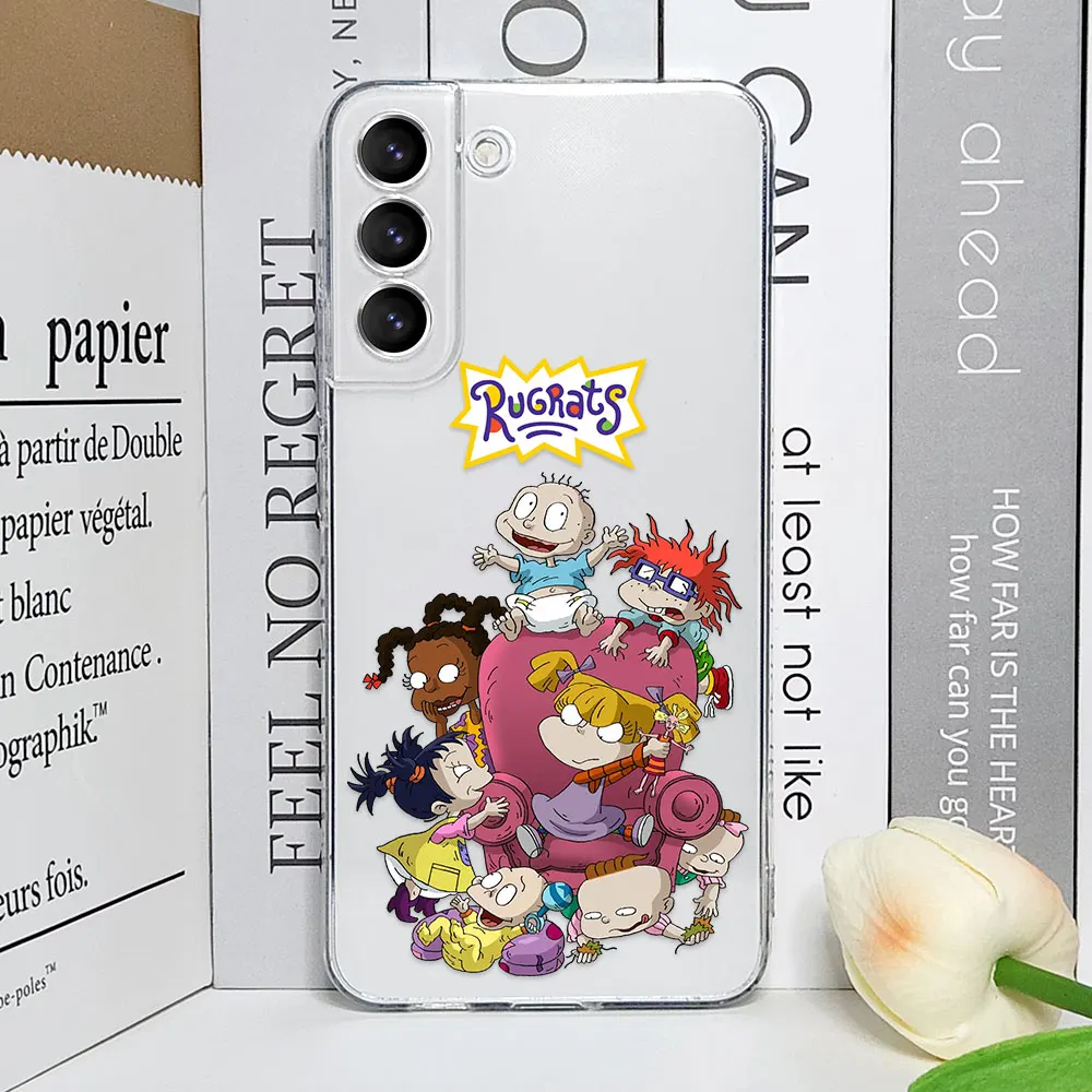 Cartoon Funny R-Rugrats Phone Case for Samsung Galaxy S24 S23 Ultra S22 Plus S21 S 23 FE S20 Transparent Soft Cover Fundas Coque