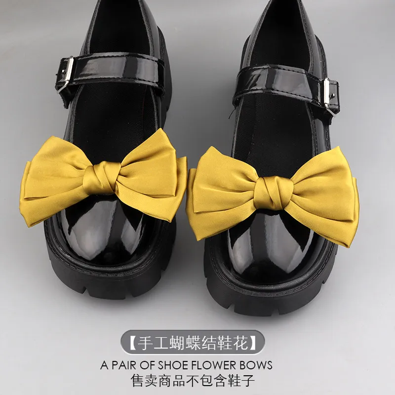 Girl Cosplay JK shoe flower accessories butterfly bow cute shoe decoration gift classic retro princess elegant shoe buckle