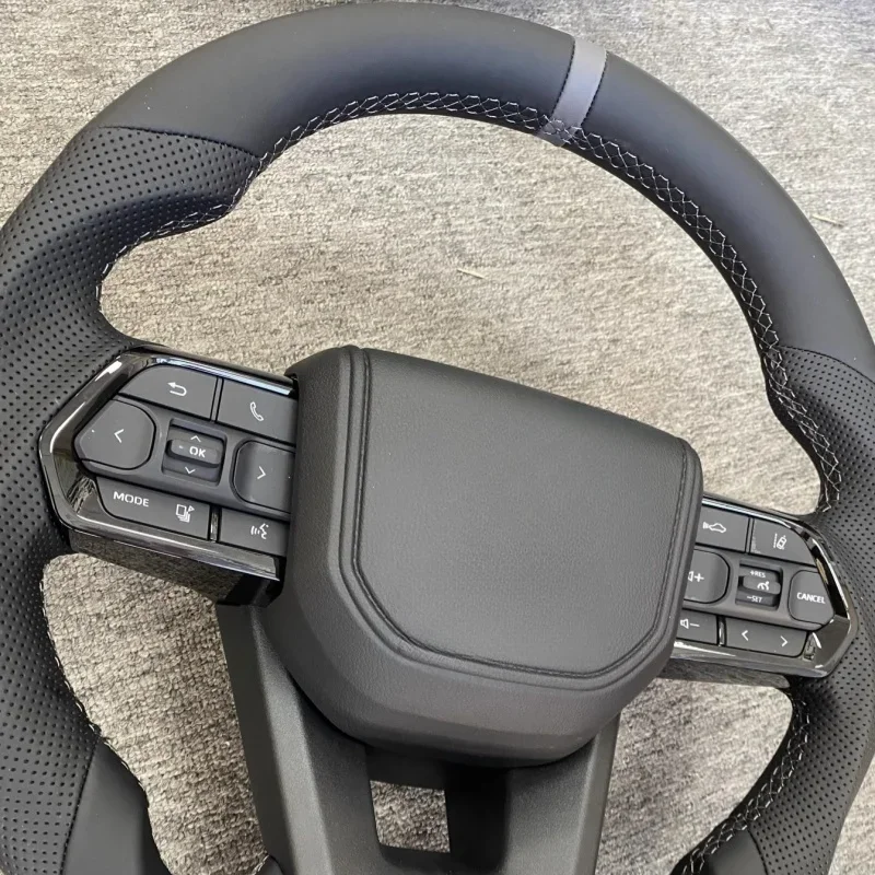 Leather Steering Wheel For Toyota GT 86 FORTUNER FJ Cruiser HIACE LC70/76/79 Land Cruiser CROWN ALPHARD VELLFIRE HILUX view 2