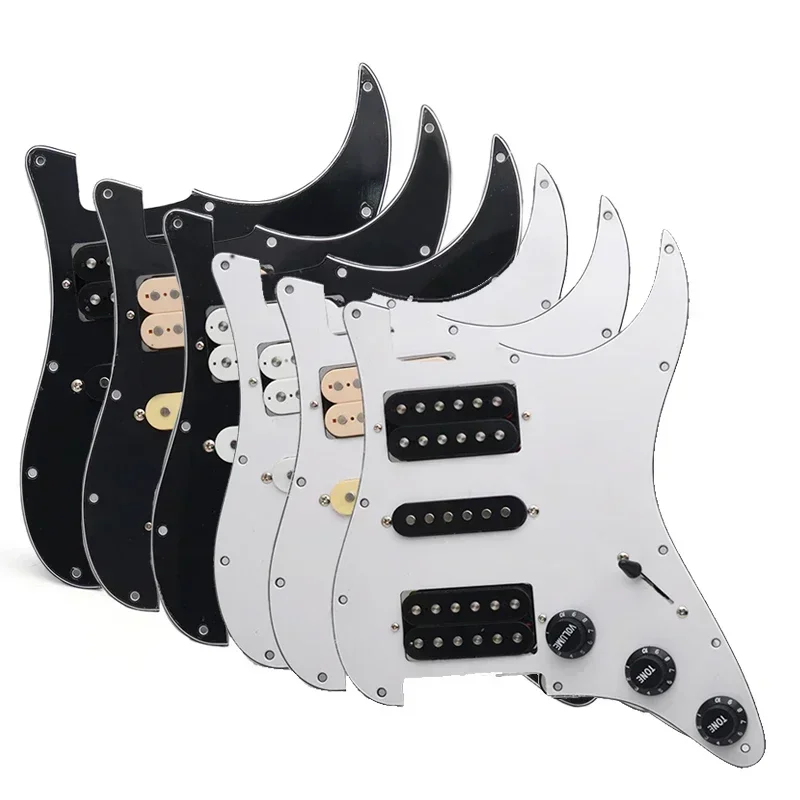 alnico-5-st-style-electric-guitar-pickguard-electric-guitar-pickguard-and-black-hsh-loaded-prewired-scratchplate-assembly