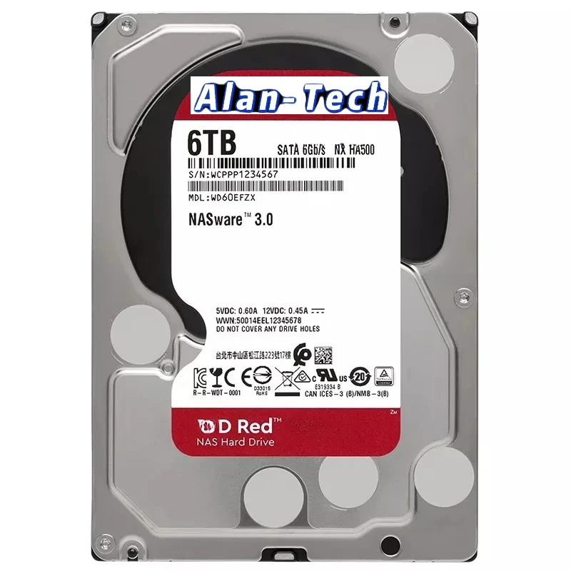 Imagem -03 - Weste-rn-digital W--d Red Nas Disco Rígido Interno 4tb 6tb 35 5400 Rpm Classe Sata gb s 64 mb Cache Hdd