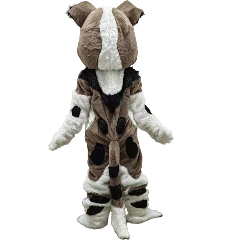 New Husky Dog Fox Mascot Costume Long Fur Furry Costume Fursuit Wolf white blue Cosplay Party Fursuit Halloween Suit Adult Size