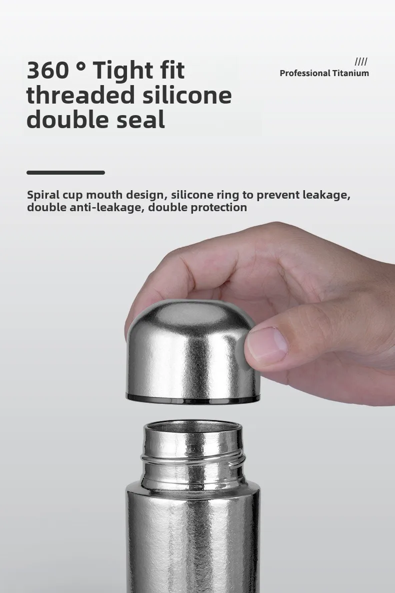 ​150ml Pure Titanium Cup | Insulated Travel Mug Tea cup | Ultra-Lightweight & Naturally Antibacterial (Portable Capsule Design)​