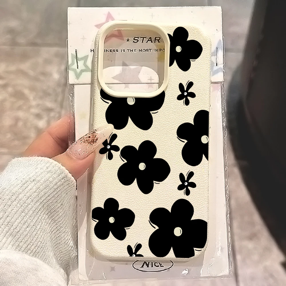 Große Kleine Schwarze Flecken Handyhülle für iPhone 17 16 15 14 13 12 Pro Max 16 15 14 Plus 17 16 15 14 Pro 17Air Silikon Matt Cover – Detail 1