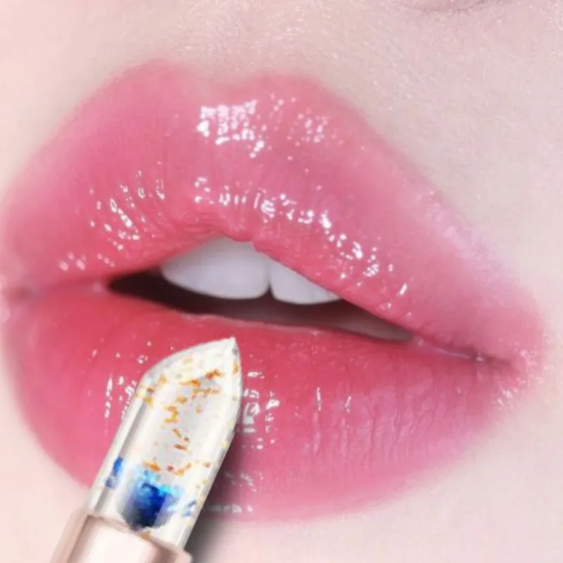 Flowers Temperature Color Changing Lipstick Waterproof Lasting Moisturizing Jelly Easy Coloring Lip Balm Lips Care Makeup