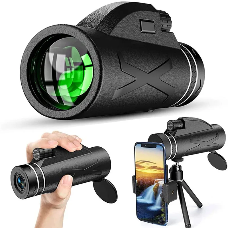 

HD80X100 monocular high-definition high power children outdoor scenic spot birdwatching fishing mobile phone telescope