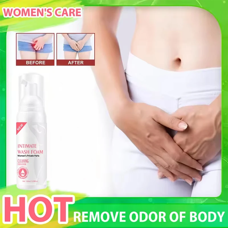 100ml Women's Private Parts Wash Foam Gentle Cleaning Reduce Odor Improve Itching Relieve Discomfort Women's Private Parts Care