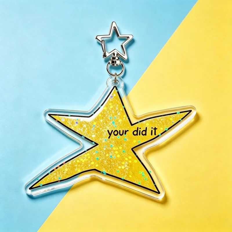 Star‑Shaped Acrylic Keychain 