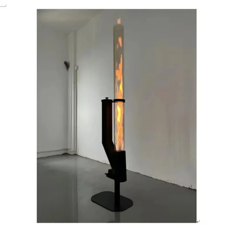 

Outdoor Patio Heaters Wood Pellet Fireplace Stove with Torch Kit Fire Glass Tube