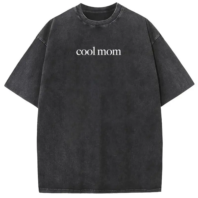 

Funny Cool Mom T-Shirt Unisex Washed Retro "Cool Mom" Graphic Tee Mother's Day Gift for Mom Cotton Top