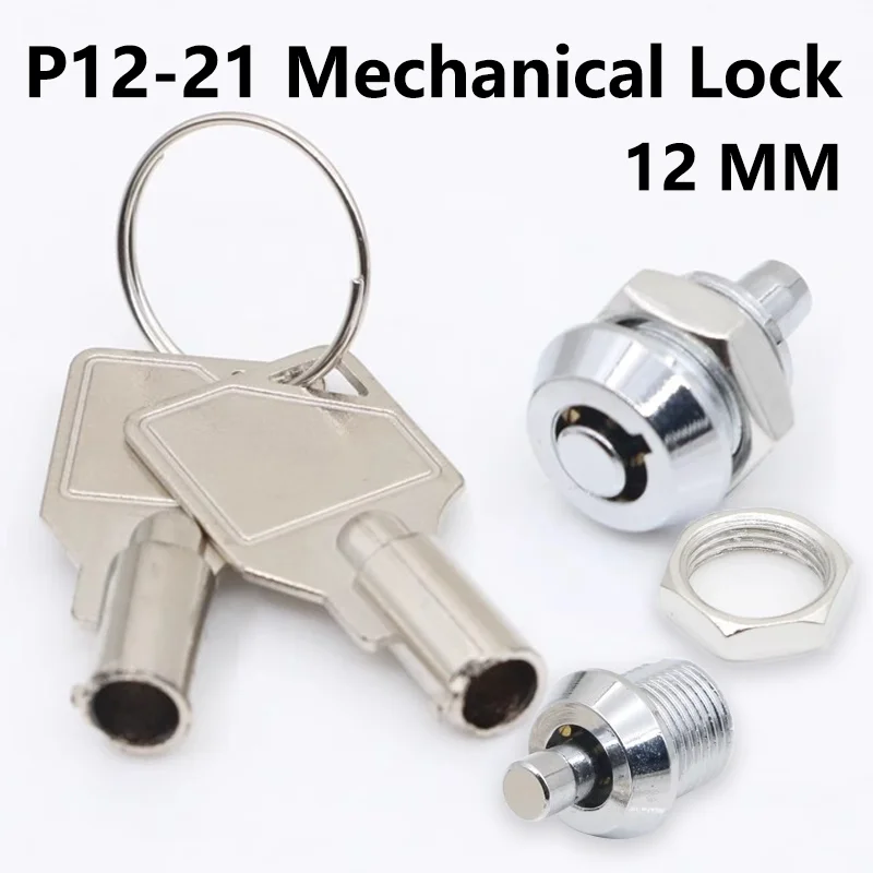 

5/10 Sets 12mm P12-21 Telescopic Cabinet Electronic Key Switch 2 Position ON OFF Lock Phone Security Power Switch