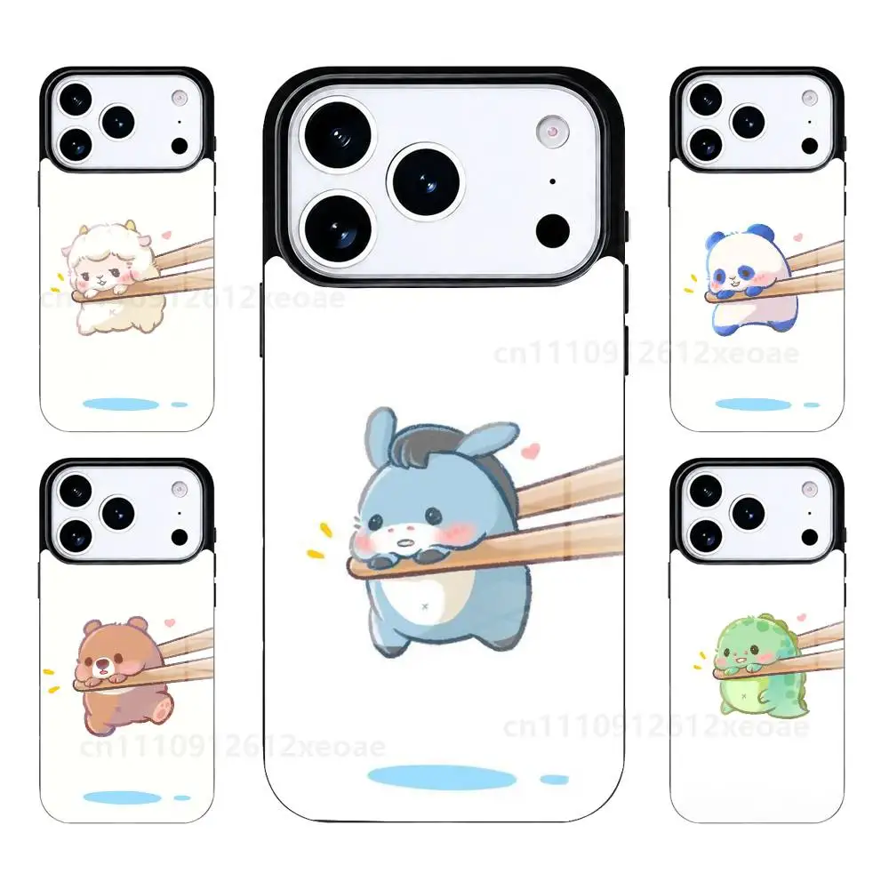 funny cute Cartoon animal  Phone Case For iPhone 17 Air 16 15 14 13 12 11 Pro PROMax Plus Mini