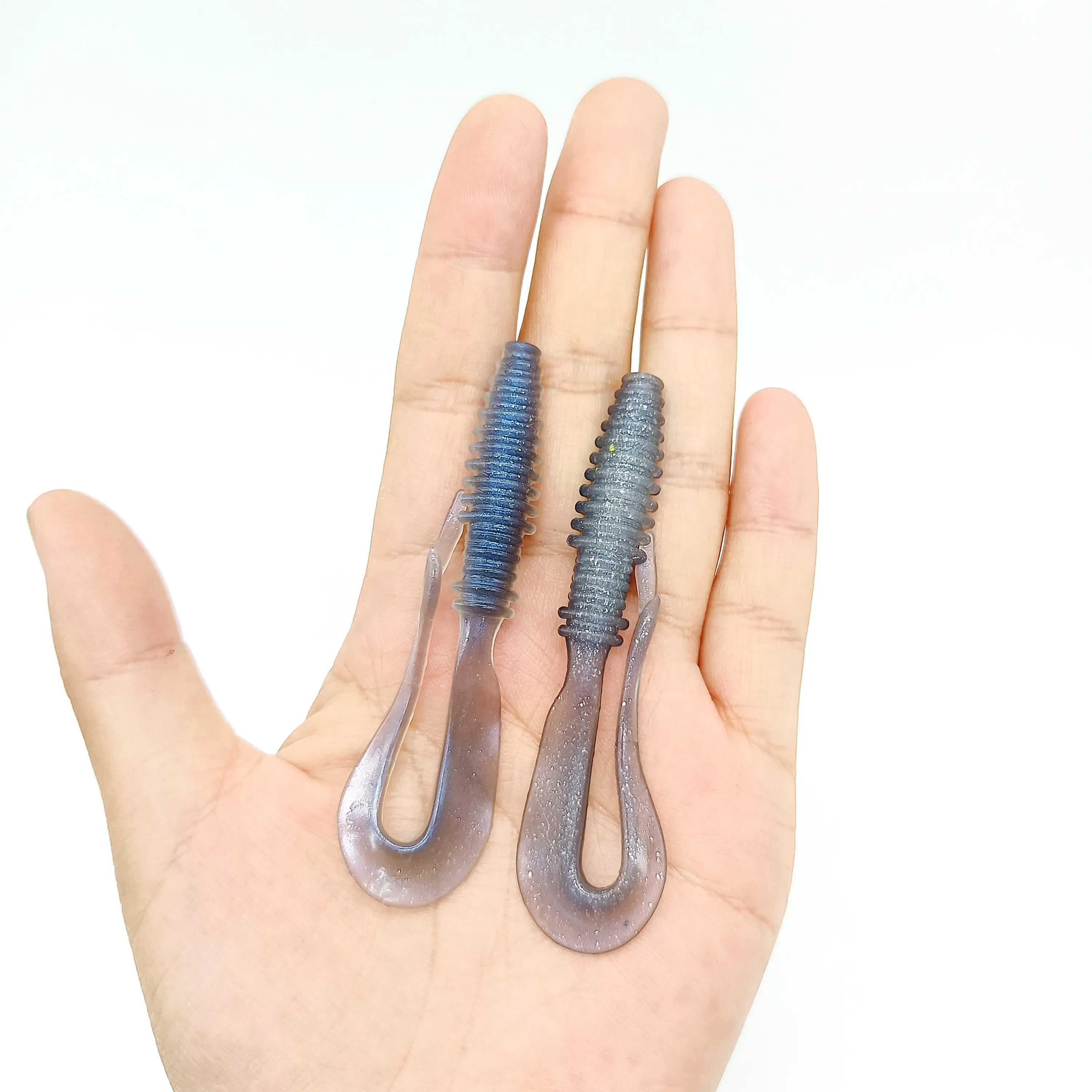 DUDOUOYU 6PCS Schwimmende Fischköder 8cm 1,8g Swallow Tail Weichen Köder Bunte TPR Künstliche Köder Flexible Verlängern tails Tackle