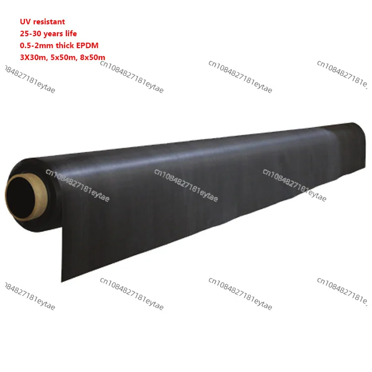 UV resistance 25-30 years life 1-8 meters wide roll waterproof EPDM rubber film 1mm 1.5mm 2mm roof EPDM rubber film price