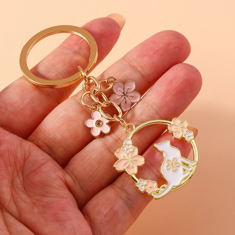 Aihua neue niedliche Schlüssel bund Emaille Tier Frosch Hund Ente Kaninchen Schlüssel bund für Frauen Handtasche Anhänger Zubehör DIY Schmuck Geschenke – Detail 23