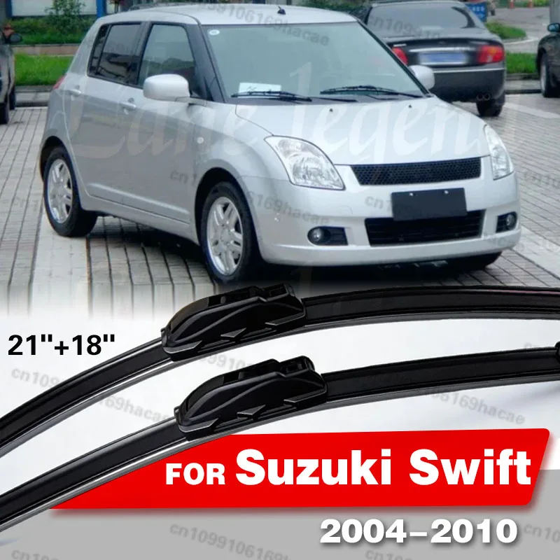 Car Front Wiper Blades For Suzuki Swift Hatchback 2004 - 2010 2005 2006 2007 Soft Rubber Auto Windshield Windscreen 21