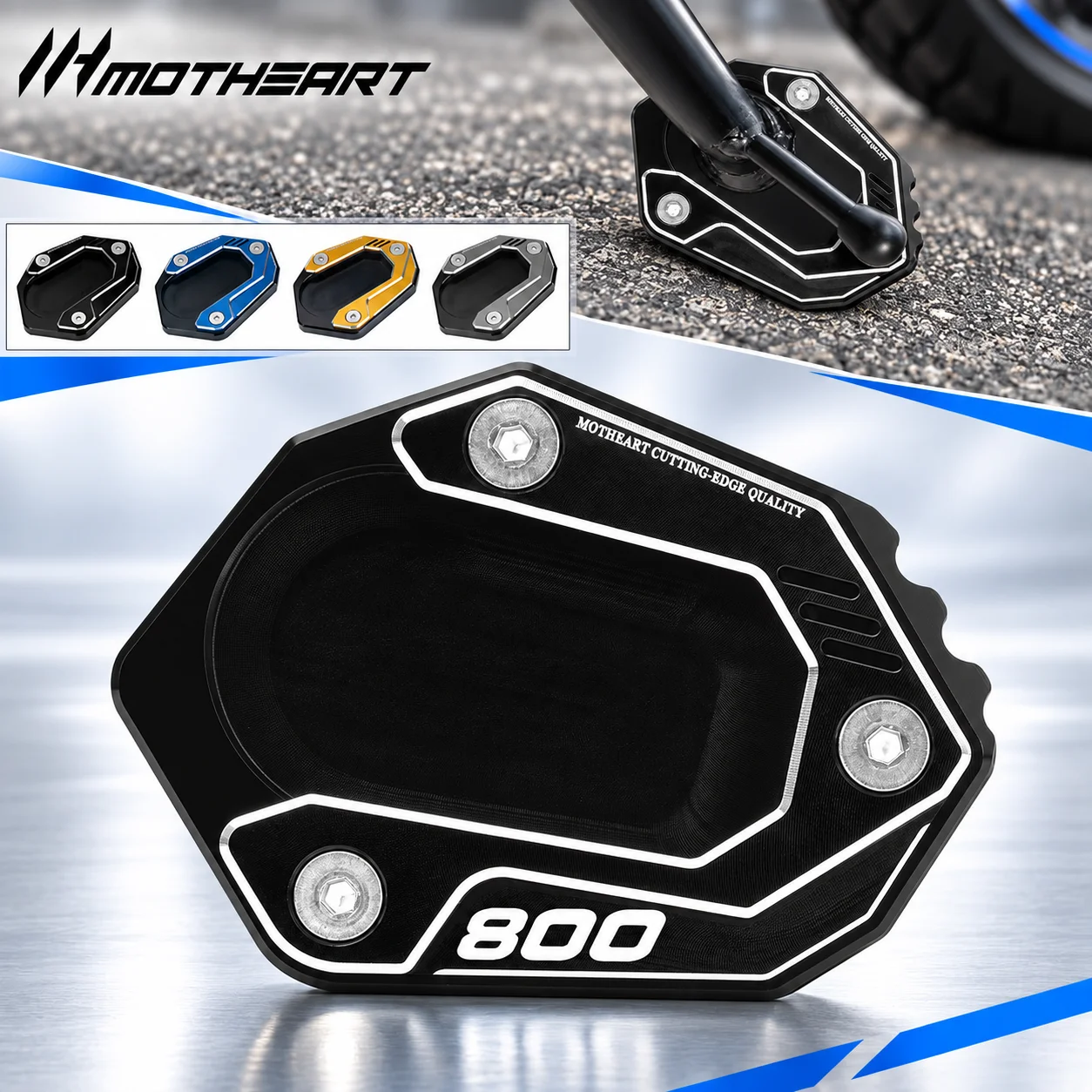 Motorcycle CNC Aluminium Kickstand Pad Side Stand Enlarger Foot Plate For BMW F800GS F850GS 2024-2026 Moto Accessories
