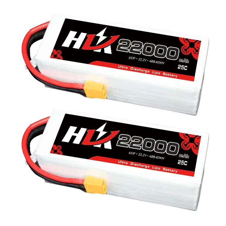 

Wholesale Customized 22000Mah 25C 6S 22.2V Rechargeable Lipo Akkus Li-Polymer Lithium Polymer Battery