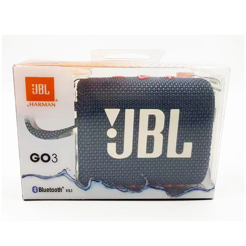 Originele JBL GO3 draadloze luidspreker met Bluetooth 5.1, draagbare waterdichte luidspreker, buitenluidsprekers Sport Bass party-luidspreker