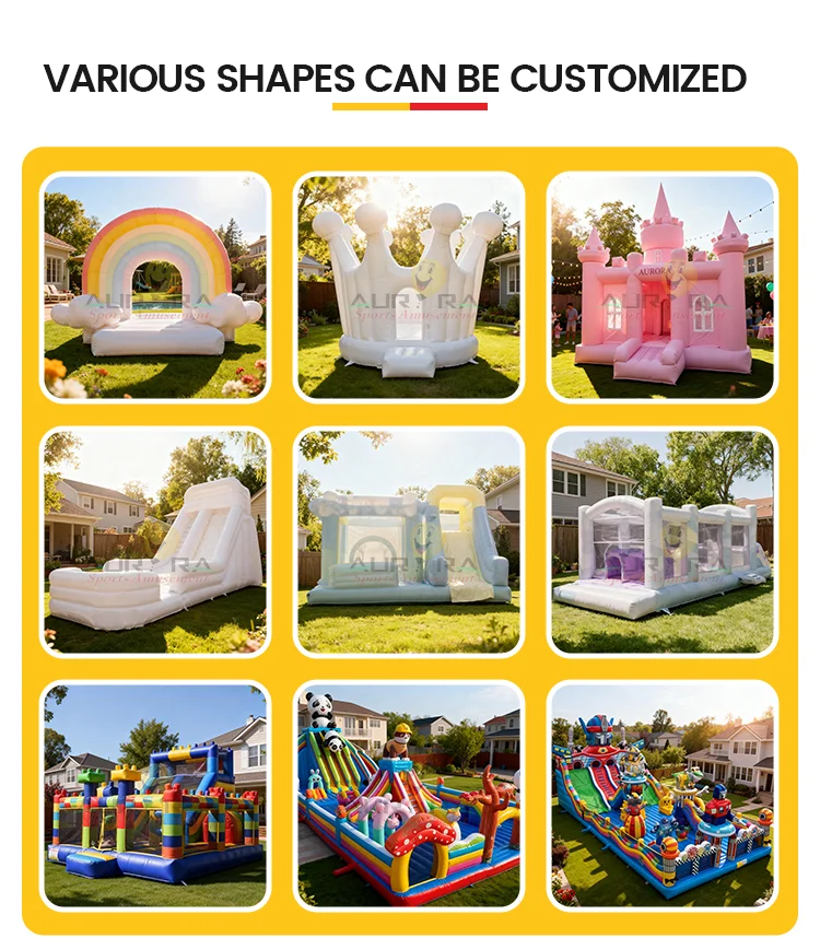 Inflatable Castle Bounce House PVC Material Eco-Friendly Easy Setup Indoor/Outdoor Kids Party Safe Durable Transparent Net