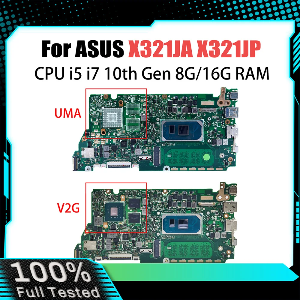 

Computer Mainboard For ASUS X321J X321JA X321JP X321JQ I321J S333J Laptop Motherboard i5 i7 10th Gen CPU RAM-8GB 16GB