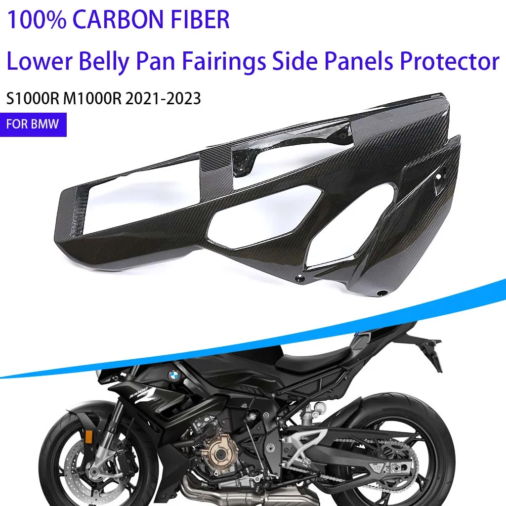 

For BMW S1000R M1000R 2021-2023 Motorcycle Accessories Carbon Fiber Lower Belly Pan Fairing Engine Side Panels Cover Protector