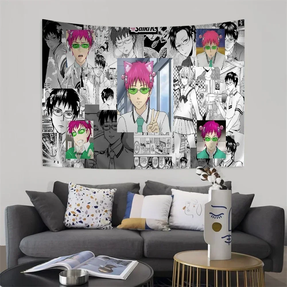 The Disastrous Life of Saiki K DIY Wall Tapestry Hanging Tarot Hippie Wall Rugs Dorm INS Home Decor