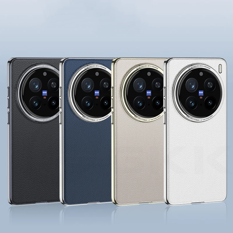 GKK Original Case For Vivo X200 Pro Mini Luxury Plating Plain Leather Camera Protective Hard Cover For Vivo X200 Pro Mini Case