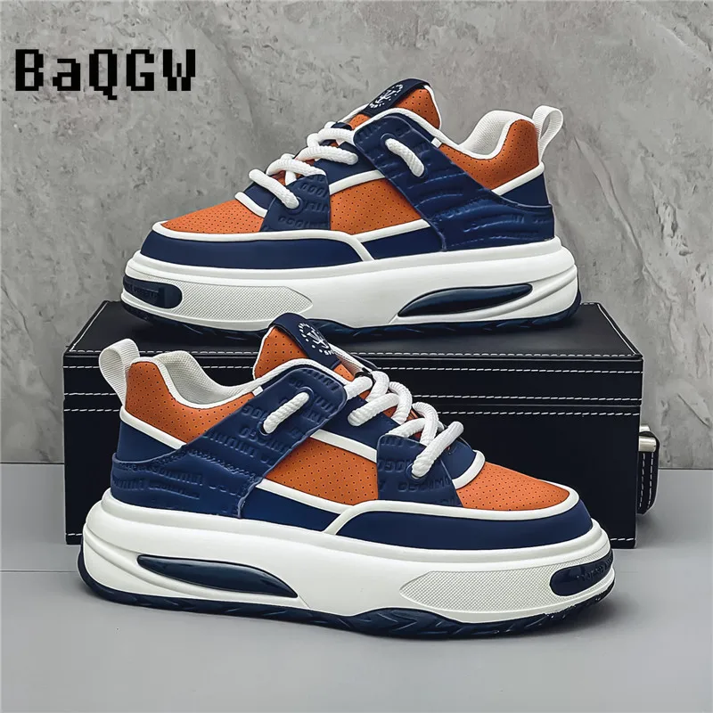 New Fashion Color Block Sneakers Men Original Designer Skateboard Shoes Hip Hop Streetwear Men's Shoes Comfort Platform Sneakers