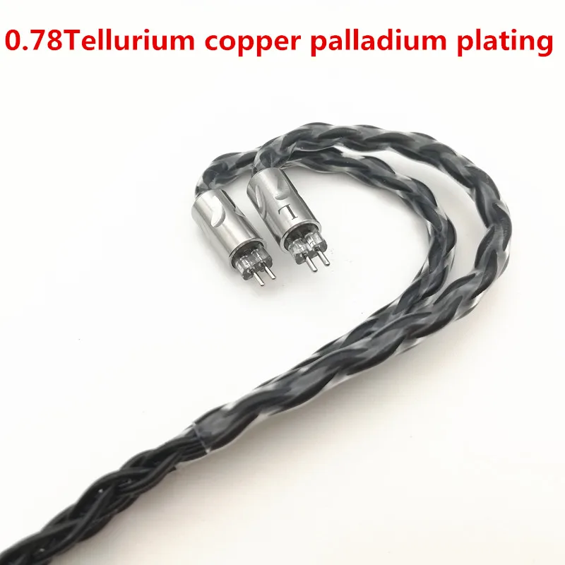 HIFI OCC 8 Core Pure silver Audio Cable Earphone Cable HIFI DIY Earphone Replacement Cable Upgrade Wire 2 Pin 0 78 Cable