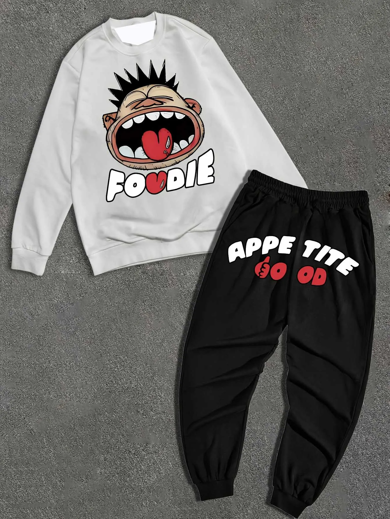 

2023 Осень/Зима Y2K Мужской спортивный комплект Хип-хоп Тренд Мода с 3D принтом Подходит для мужчин Уличный досуг Повседневный комплект из 2 предметов