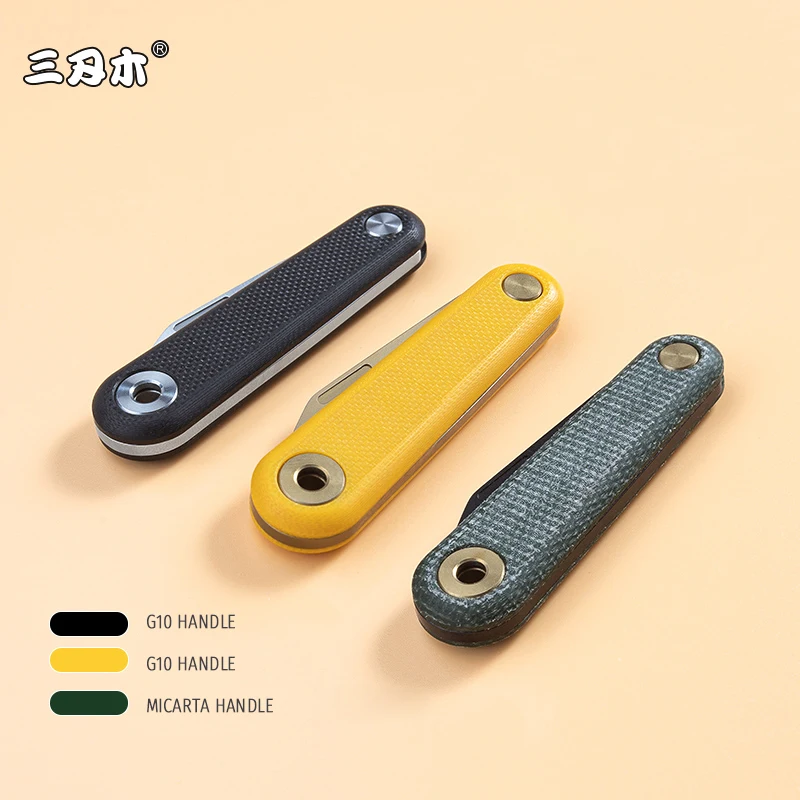 SANRENMU new 325S Pocket folding Knife 12c27 Blade G10 Handle Mini Key Outdoor multi-purpose Knife