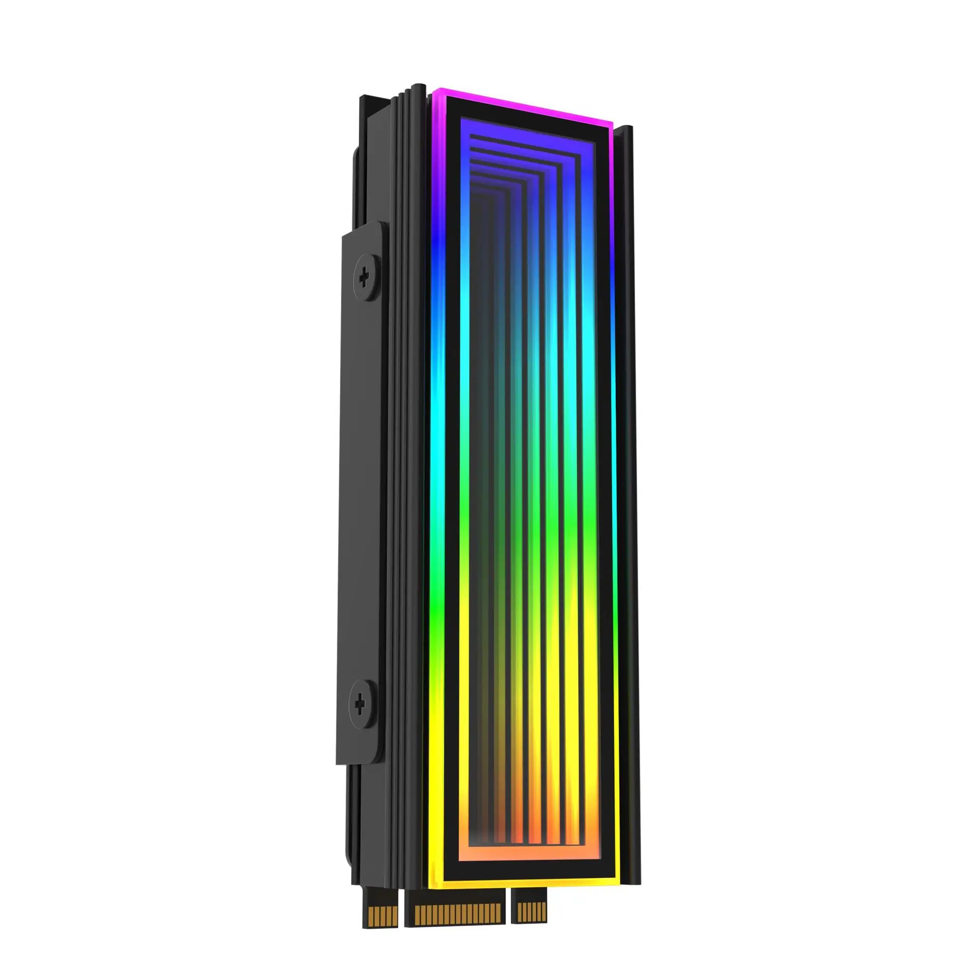 5 فولت/3Pin ARGB AURA مزامنة الكمبيوتر M2 2280 SSD المبرد الألومنيوم PC RGB Nvme برودة المبرد محرك الحالة الصلبة بالوعة الحرارة برودة