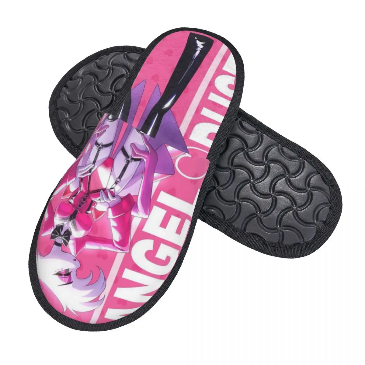 Custom H-Hazbin Angel Dust Hotels Guest Slippers for Hotel Women House Slipper