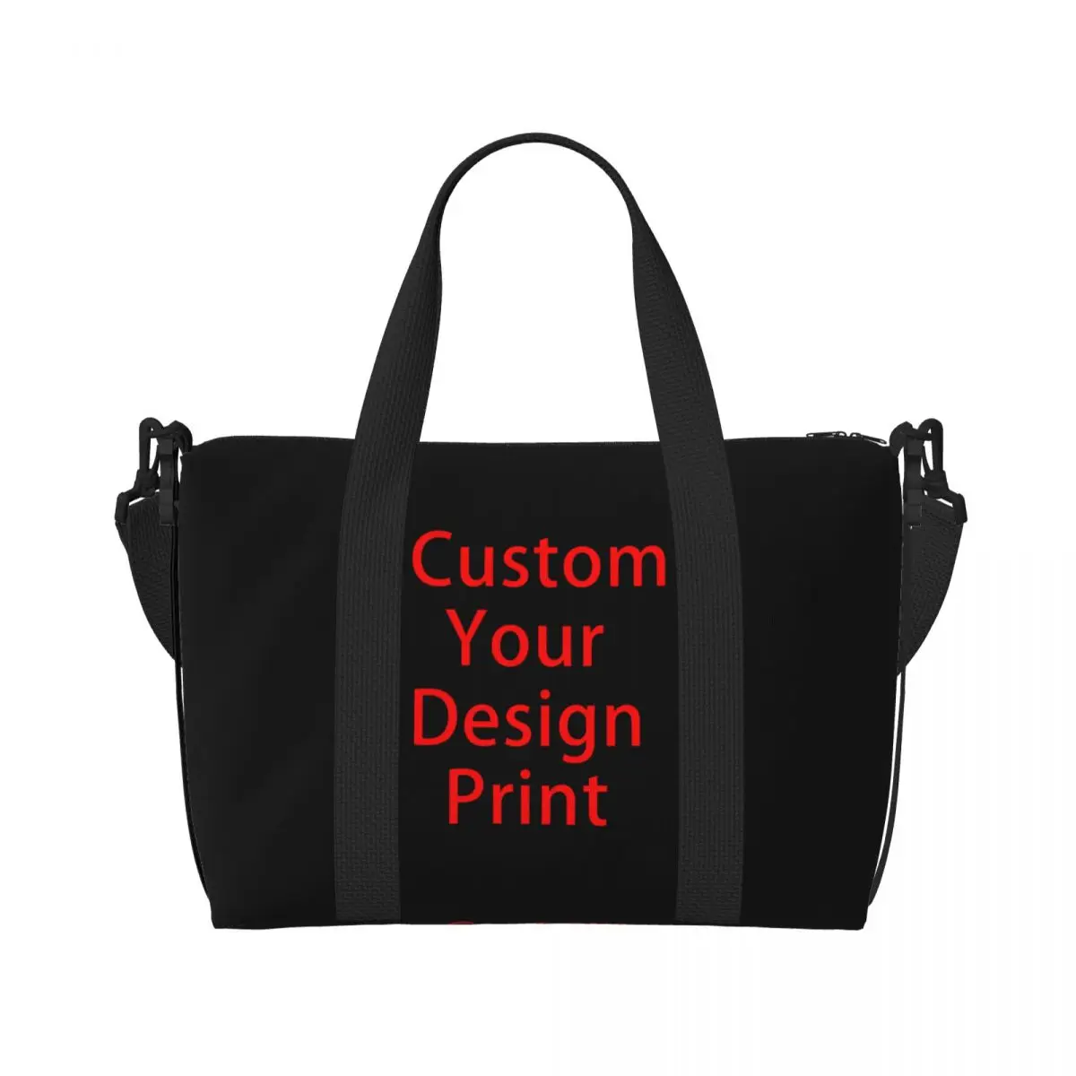 Custom Custom Your Design Tote Bag Women Large Capacity Customized Logo Printed Beach Gym Shoulder Travel Bag