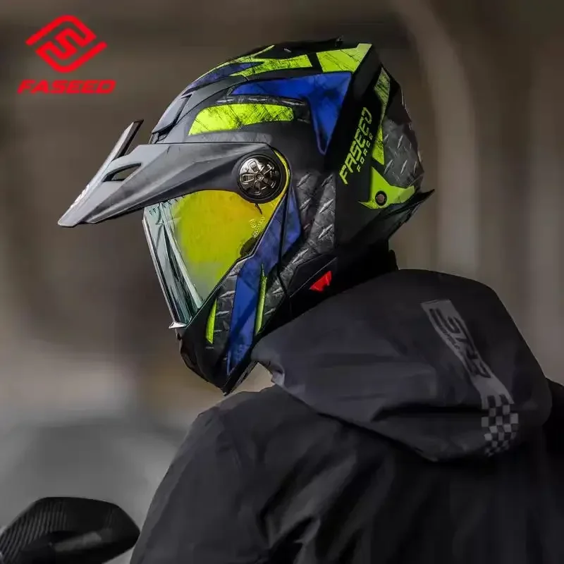 FASEED Flip Up Motorcycle Helmet DOT ECE Certification Double Len Off-road Helmet Cascos Para Moto Capacete Men Casco Moto